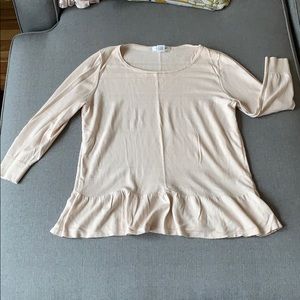 August silk peplum top